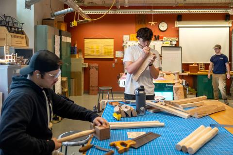 SPDI students woodworking